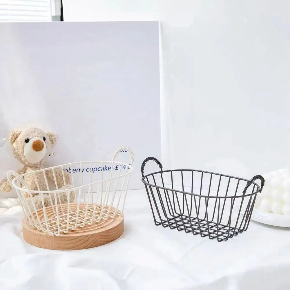 Vintage Beige Iron Bread Baskets Decorative Small Wire Storage Basket with Handle Sundries Organizer Kitchen
Vintage Beige Iron Bread Baskets Decorative Small Wire Storage Basket with Handle Sundries Organizer Kitchen