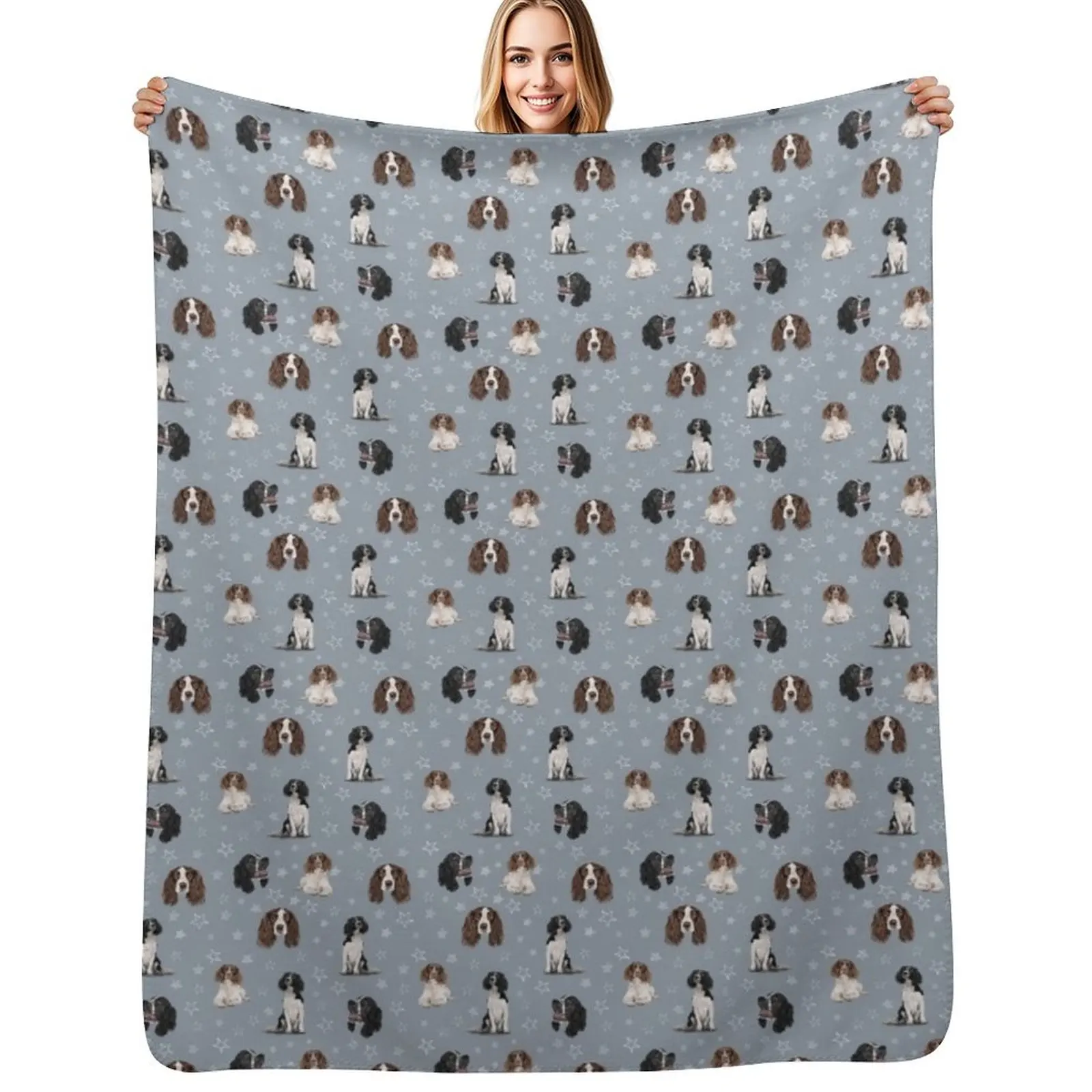 The Springer Spaniel Blue Throw Blanket Decorative Beds Summer Beddings Flannels For Decorative Sofa Blankets 
The Springer Spaniel Blue Throw Blanket Decorative Beds Summer Beddings Flannels For Decorative Sofa Blankets