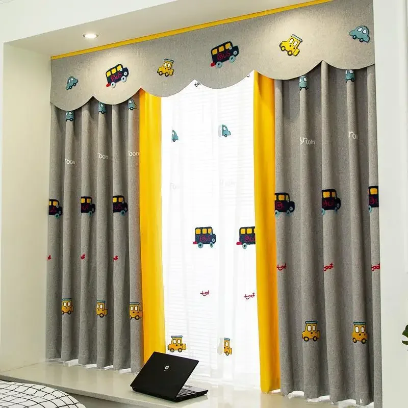 Cartoon Car Children's Room Curtain Boy Bedroom Bay Window Tatami Blackout Window Curtains for Living Dining Room Bedroom Home
Cartoon Car Children's Room Curtain Boy Bedroom Bay Window Tatami Blackout Window Curtains for Living Dining Room Bedroom Home