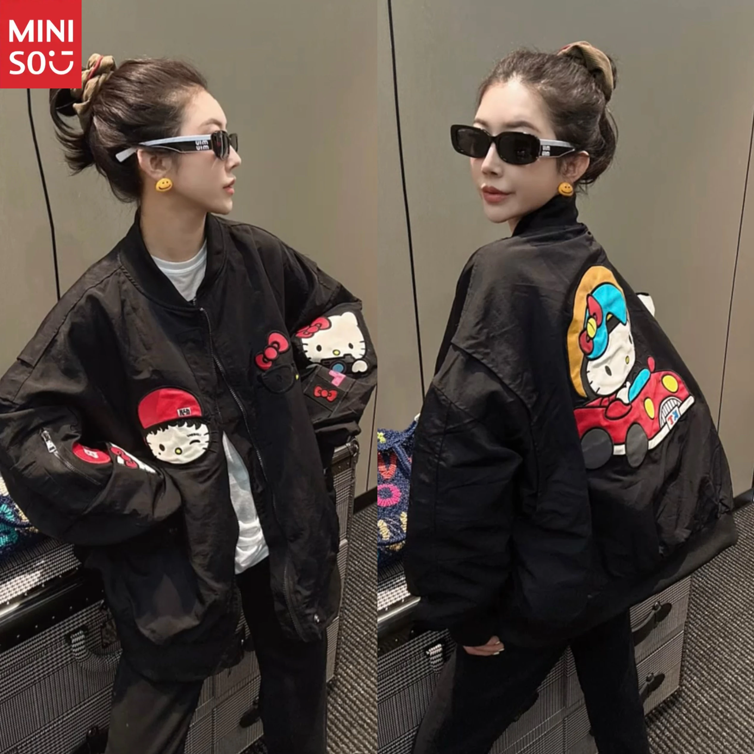 Miniso Kitty Cat Embroidered Baseball Jacket Women's 2025 Spring and Autumn Loose Versatile Color Matching Jacket Top
Miniso Kitty Cat Embroidered Baseball Jacket Women's 2025 Spring and Autumn Loose Versatile Color Matching Jacket Top