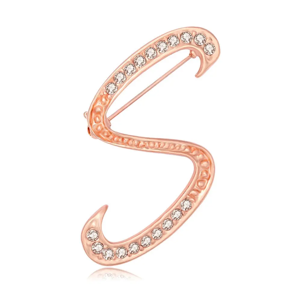 26 Single Initial Alphabet Letters Personalized Charms Brooch Pin Rose Gold Plated (S2)
26 Single Initial Alphabet Letters Personalized Charms Brooch Pin Rose Gold Plated (S2)