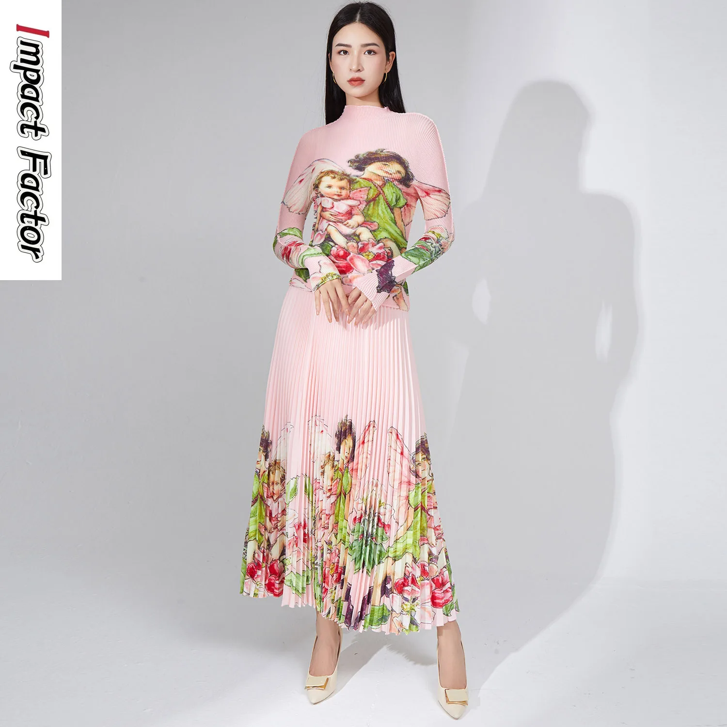 Fashion Pleated T-shirt Top Women's Long Sleeve Half Body Skirt Spring and Autumn 2024 New Set Women's Two Piece Set
Fashion Pleated T-shirt Top Women's Long Sleeve Half Body Skirt Spring and Autumn 2024 New Set Women's Two Piece Set