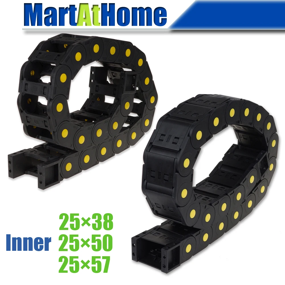 ARGEDO Black Plastic Enhanced 1M Length 25x38/50/57/77mm Full-Closed/Bridge-type Drag Chain Cable Carrier for CNC Machine
ARGEDO Black Plastic Enhanced 1M Length 25x38/50/57/77mm Full-Closed/Bridge-type Drag Chain Cable Carrier for CNC Machine