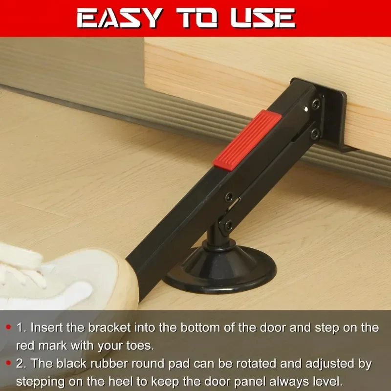 Auxiliary installation door tool: sturdy metal door lift with 360 ° rotating rod to start the door surface lift
Auxiliary installation door tool: sturdy metal door lift with 360 ° rotating rod to start the door surface lift