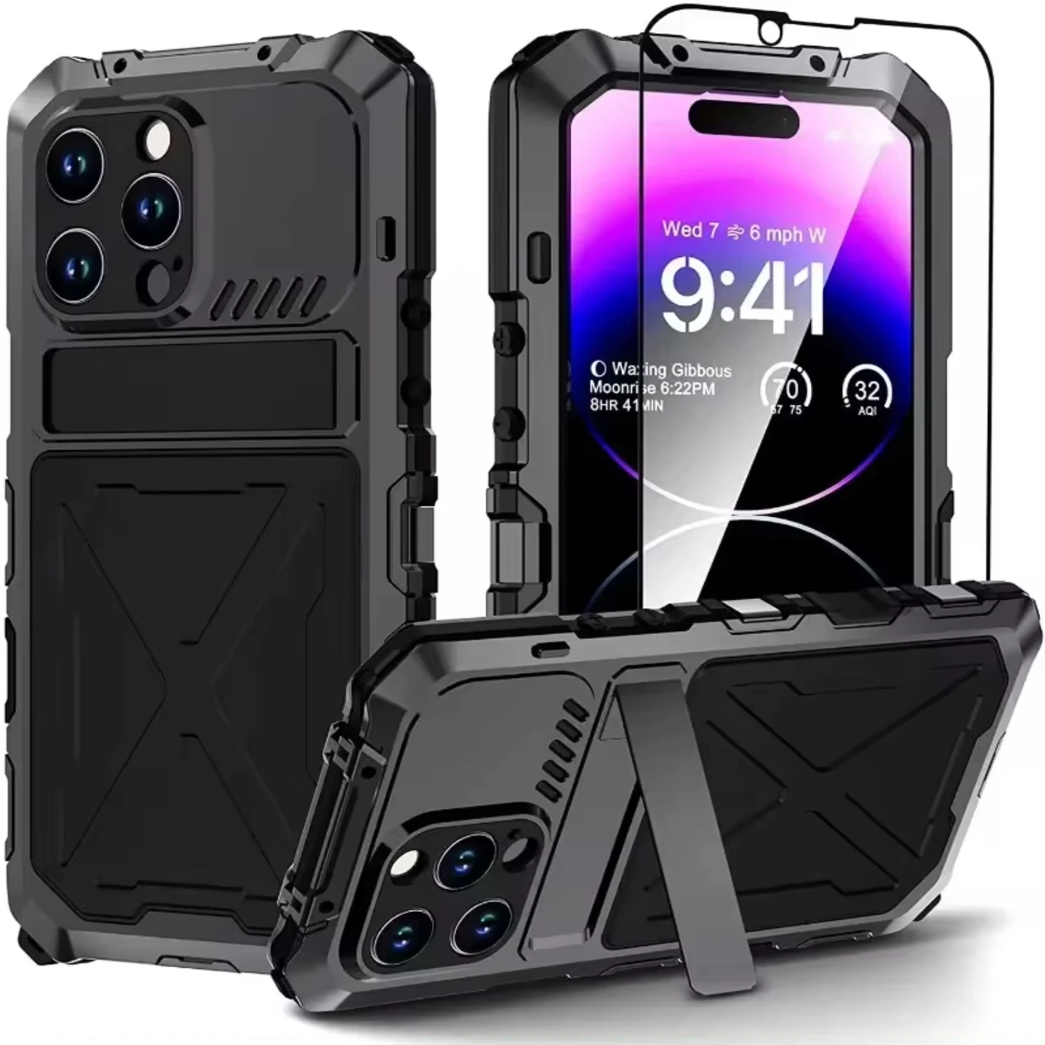 Heavy Duty Rugged Armour Zinc Alloy Metal Case 14 15 13 Pro Max Shockproof Anti-scratch Cover With Protector
Heavy Duty Rugged Armour Zinc Alloy Metal Case 14 15 13 Pro Max Shockproof Anti-scratch Cover With Protector