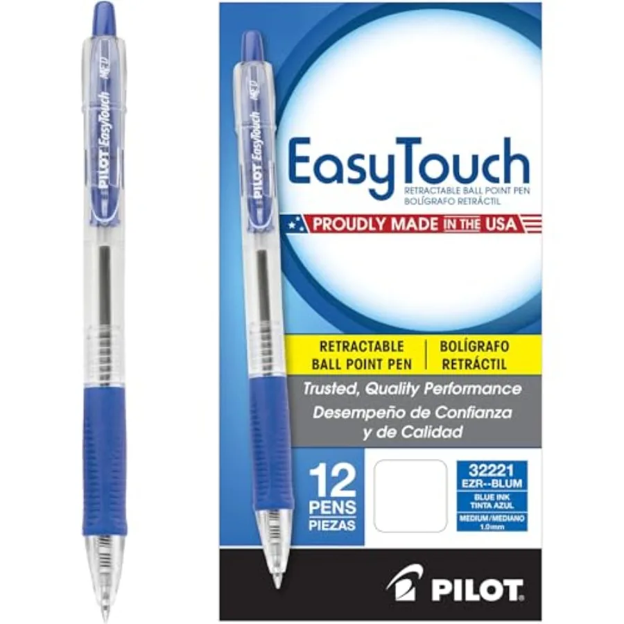 EasyTouch Refillable and Retractable Ballpoint Pens,,Ink Pens, 1.0mm, 12-Pack
EasyTouch Refillable and Retractable Ballpoint Pens,,Ink Pens, 1.0mm, 12-Pack