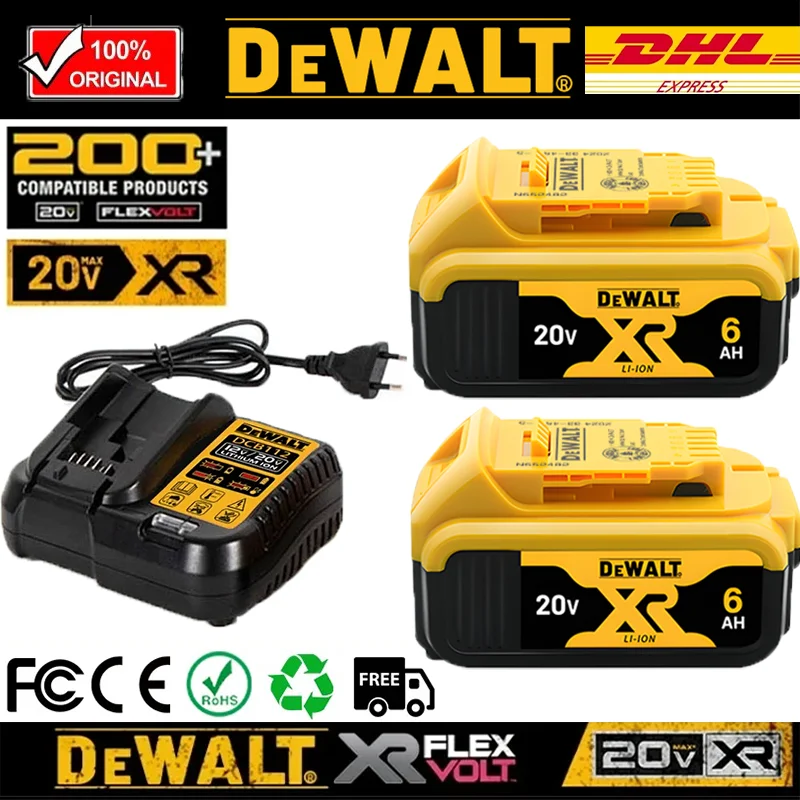 100% Genuine Dewalt 20V Battery, Rechargeable Lithium Ion Battery 2AH 5AH 6AH,Replacement Dewalt DCB200 Power Tool Battery
100% Genuine Dewalt 20V Battery, Rechargeable Lithium Ion Battery 2AH 5AH 6AH,Replacement Dewalt DCB200 Power Tool Battery