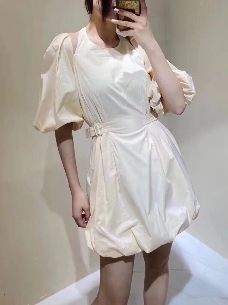 Women 2-Colors Mini Dress Round Neck Puff Sleeve High Waist Loose Dresses
Women 2-Colors Mini Dress Round Neck Puff Sleeve High Waist Loose Dresses