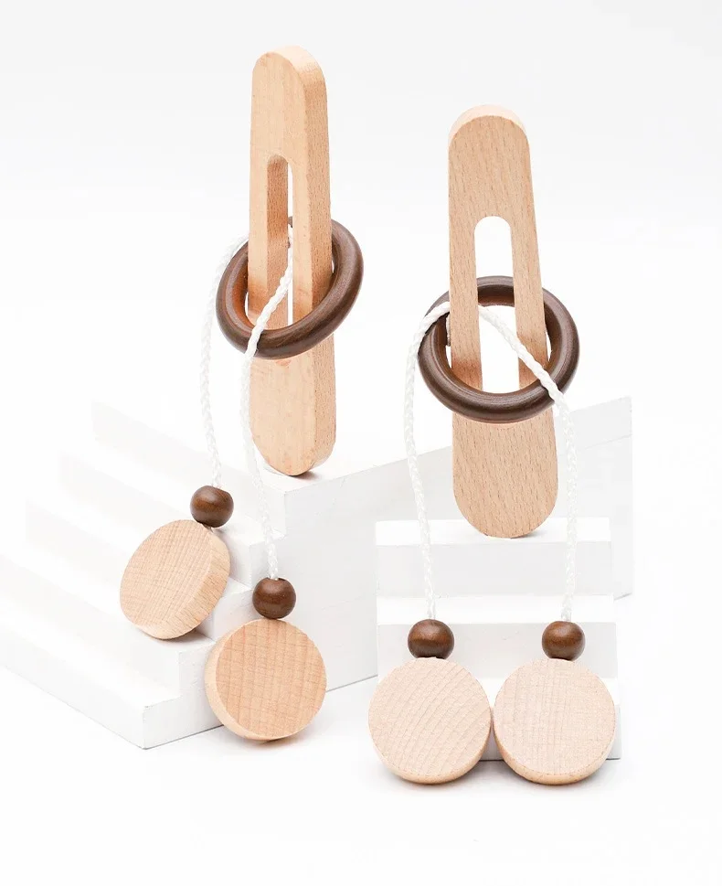 Fun Wooden Ring Unlocking Puzzle Toy Magic Ring Escape Game Kongming Luban Lock Intelligence Brain Teaser for Adults
Fun Wooden Ring Unlocking Puzzle Toy Magic Ring Escape Game Kongming Luban Lock Intelligence Brain Teaser for Adults