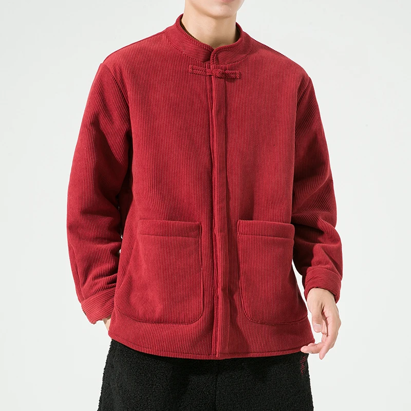 Fleece Jacket Men's Winter Warm Thickened Jacket Casual Mens Vintage Fashion Stand Collar Parkas New Year Coat Chinese Style Red 
Fleece Jacket Men's Winter Warm Thickened Jacket Casual Mens Vintage Fashion Stand Collar Parkas New Year Coat Chinese Style Red