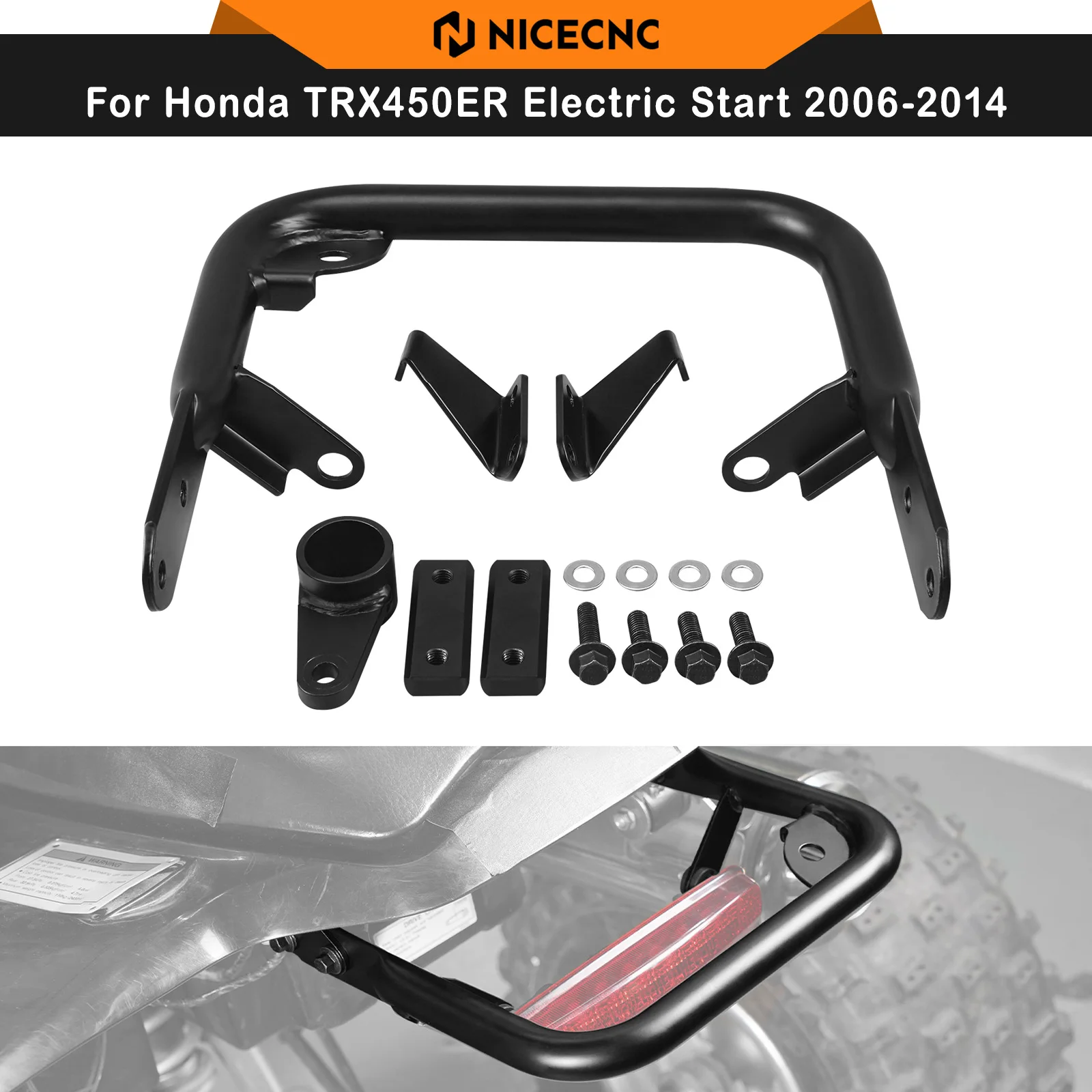 NICECNC For Honda TRX450R Kick Start 2006-2009 TRX450ER Electric Start 2006-2014 Rear Grab Bar Bumper 25mm Replace 81200-HP1-600
NICECNC For Honda TRX450R Kick Start 2006-2009 TRX450ER Electric Start 2006-2014 Rear Grab Bar Bumper 25mm Replace 81200-HP1-600