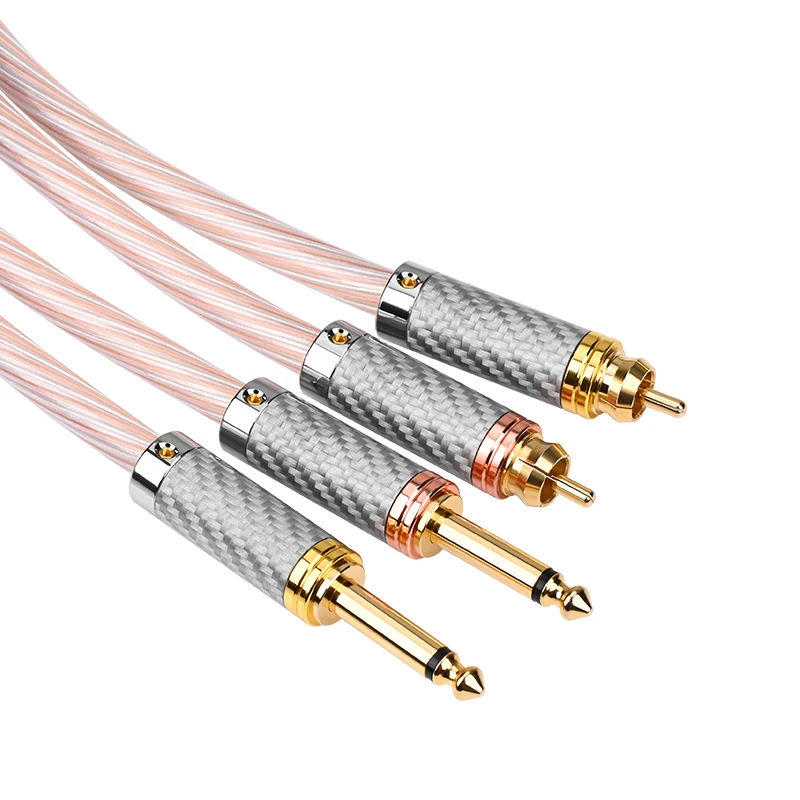 HiFi 6.5TS to RCA Cable OCC Silver Mixed Dual 6.35 to Dual RCA Mixer Connected to Power Amplifier
HiFi 6.5TS to RCA Cable OCC Silver Mixed Dual 6.35 to Dual RCA Mixer Connected to Power Amplifier