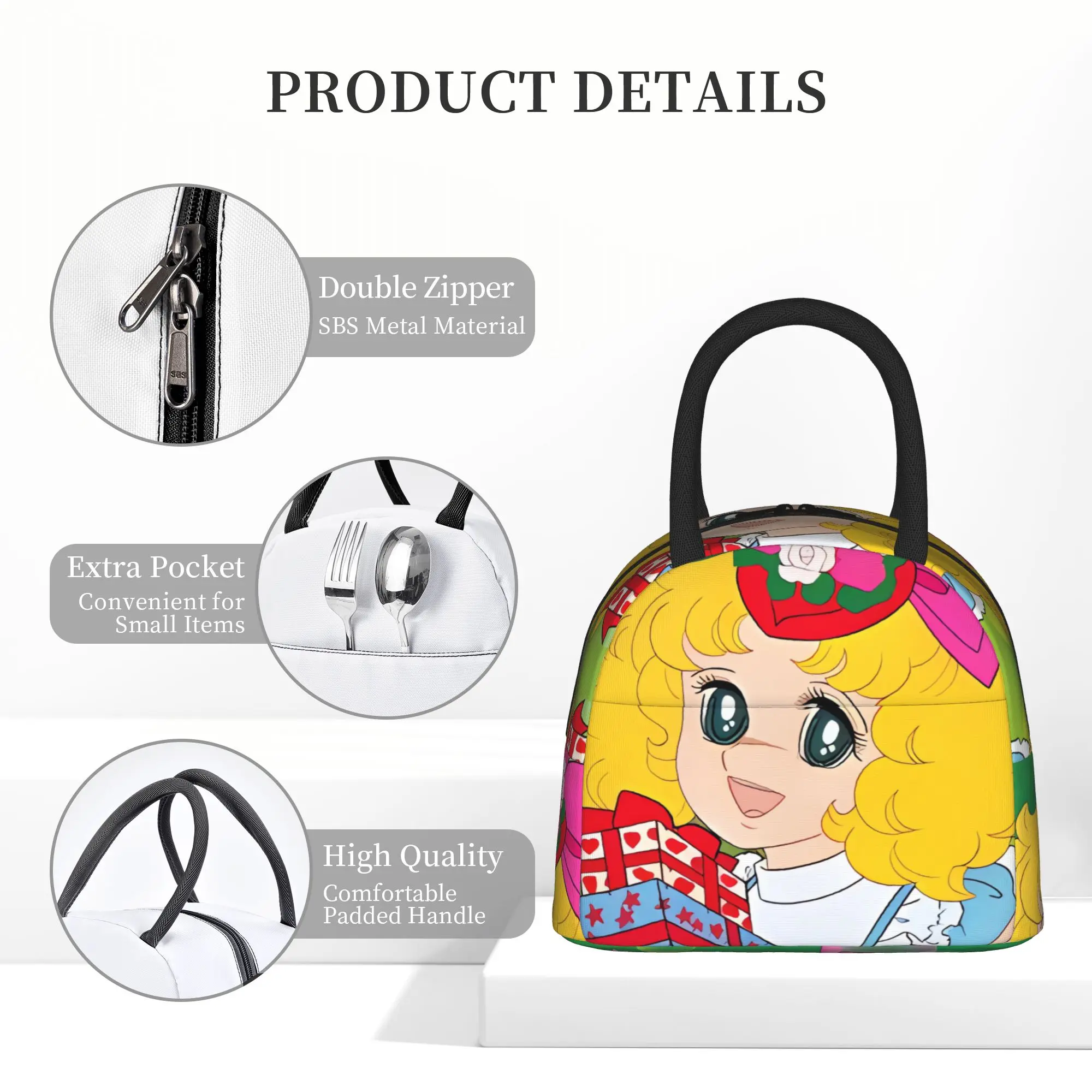 CANDY candy Girl Anime Lunch Bag Fun Lunch Box Office Portable Thermal Tote Handbags For Child Oxford Custom Cooler Bag
CANDY candy Girl Anime Lunch Bag Fun Lunch Box Office Portable Thermal Tote Handbags For Child Oxford Custom Cooler Bag