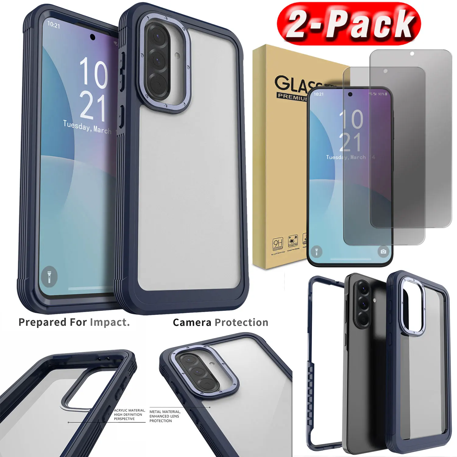 For Samsung For Galaxy A36 Dual Layer Heavy Duty Case Hybrid Phone Cover +2PCS Privacy Tempered Glass Screen Protector
For Samsung For Galaxy A36 Dual Layer Heavy Duty Case Hybrid Phone Cover +2PCS Privacy Tempered Glass Screen Protector