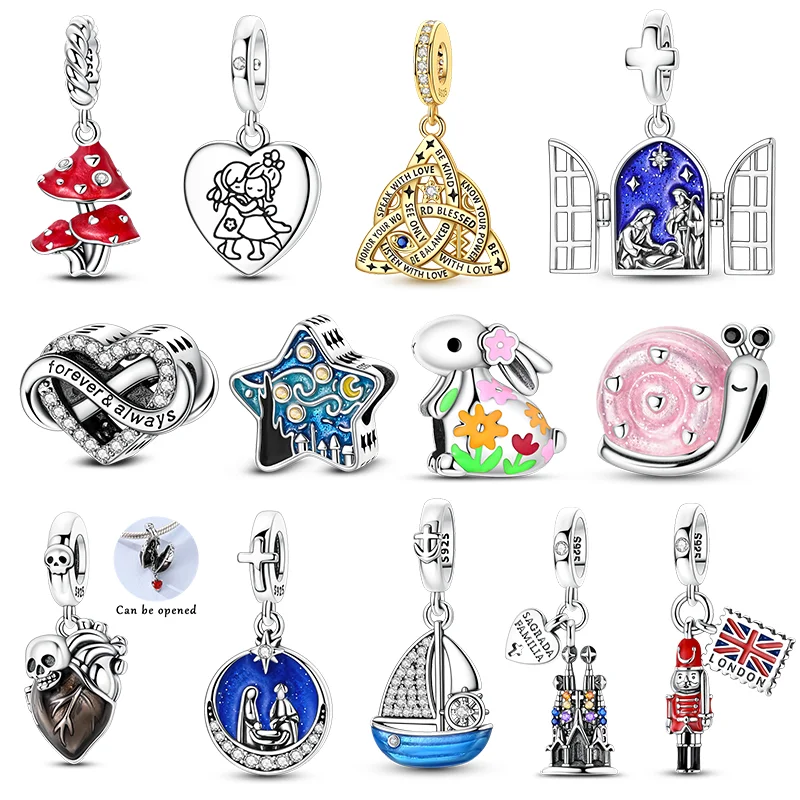 New IN 925 Sterling Silver Charms Beads Mushroom Snail Heart Pendant Jewelry Fit Original Bracelet For Women DIY Gift
New IN 925 Sterling Silver Charms Beads Mushroom Snail Heart Pendant Jewelry Fit Original Bracelet For Women DIY Gift