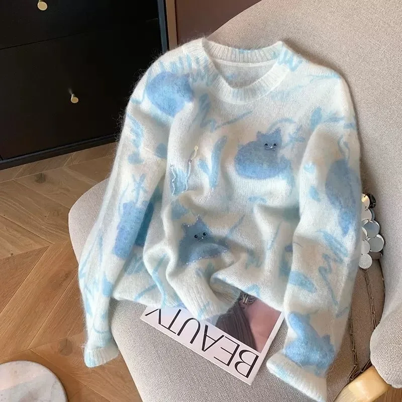Women Autumn Winter Korean Simplicity Embroidered Flares Diamonds Color Blocking Women Clothes Sweater Long Sleeve Pullover Tops
Women Autumn Winter Korean Simplicity Embroidered Flares Diamonds Color Blocking Women Clothes Sweater Long Sleeve Pullover Tops