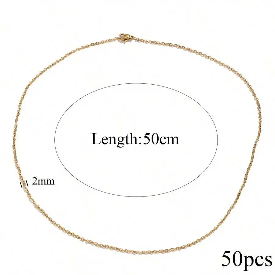 50pcs Minimalist Chain Necklace For Adults 50cm Length 2mm Width
50pcs Minimalist Chain Necklace For Adults 50cm Length 2mm Width