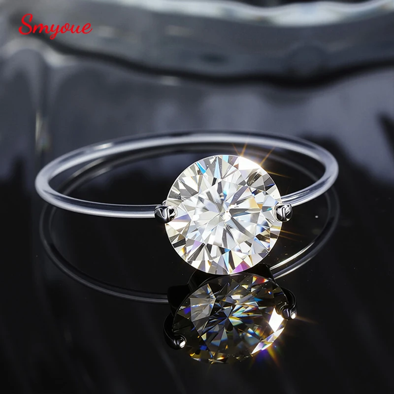 Smyoue 0.8-3CT Fishing Line Moissanite Rings for Women Brilliant Cut Sparkling Female Birthday Gift 100% S925 Sterling Silver
Smyoue 0.8-3CT Fishing Line Moissanite Rings for Women Brilliant Cut Sparkling Female Birthday Gift 100% S925 Sterling Silver