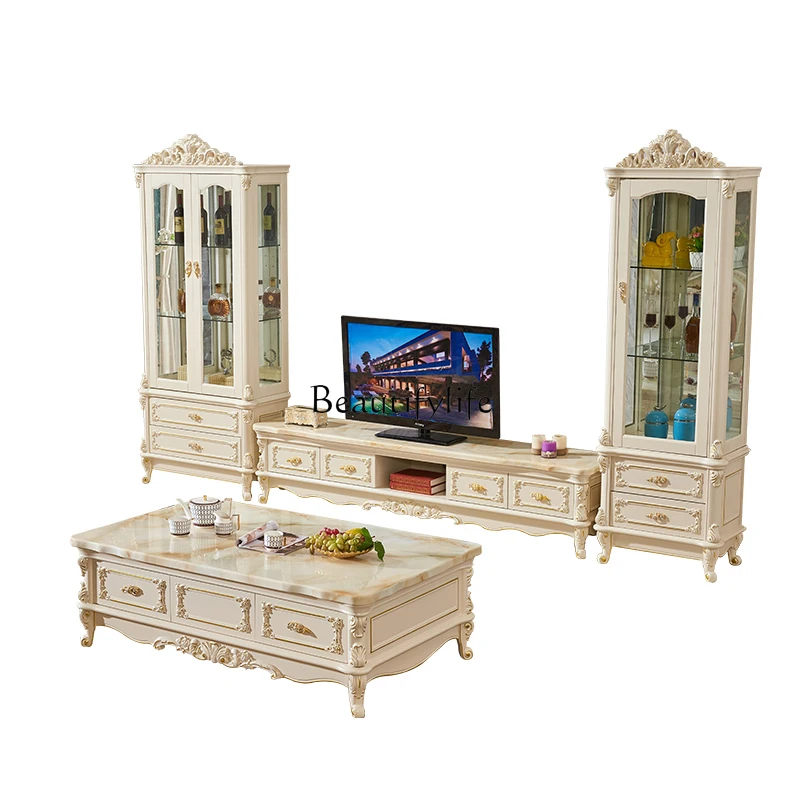 European modern wall TV side cabinet restaurant solid wood floor-to-ceiling glass cabinet
European modern wall TV side cabinet restaurant solid wood floor-to-ceiling glass cabinet