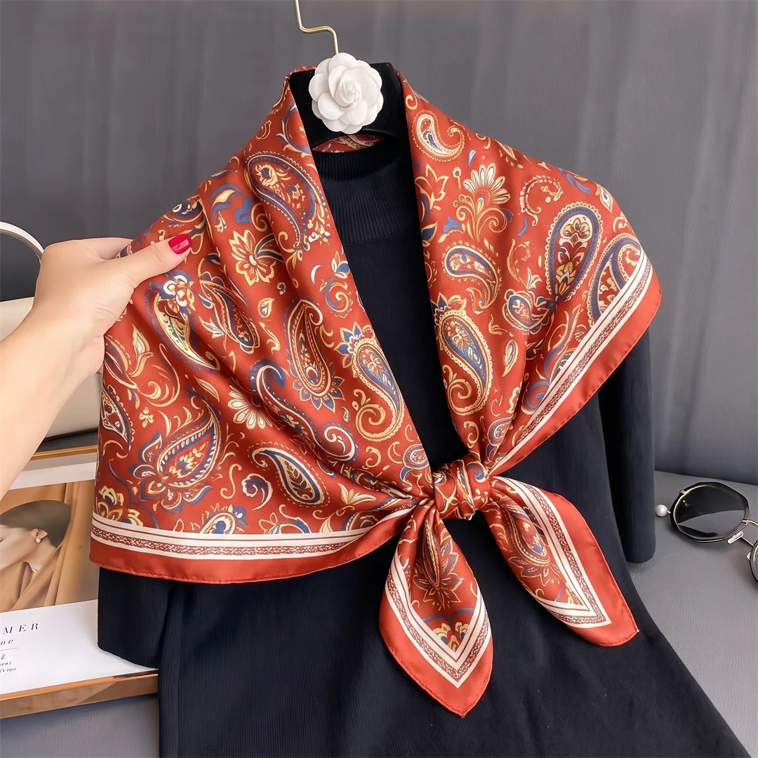 90cm Silk Square Scarf Summer Fruit Print Shawl for Women Elegant Office Neck Wrap Fashion Bandana Ladies Holiday Gift Scarves
90cm Silk Square Scarf Summer Fruit Print Shawl for Women Elegant Office Neck Wrap Fashion Bandana Ladies Holiday Gift Scarves