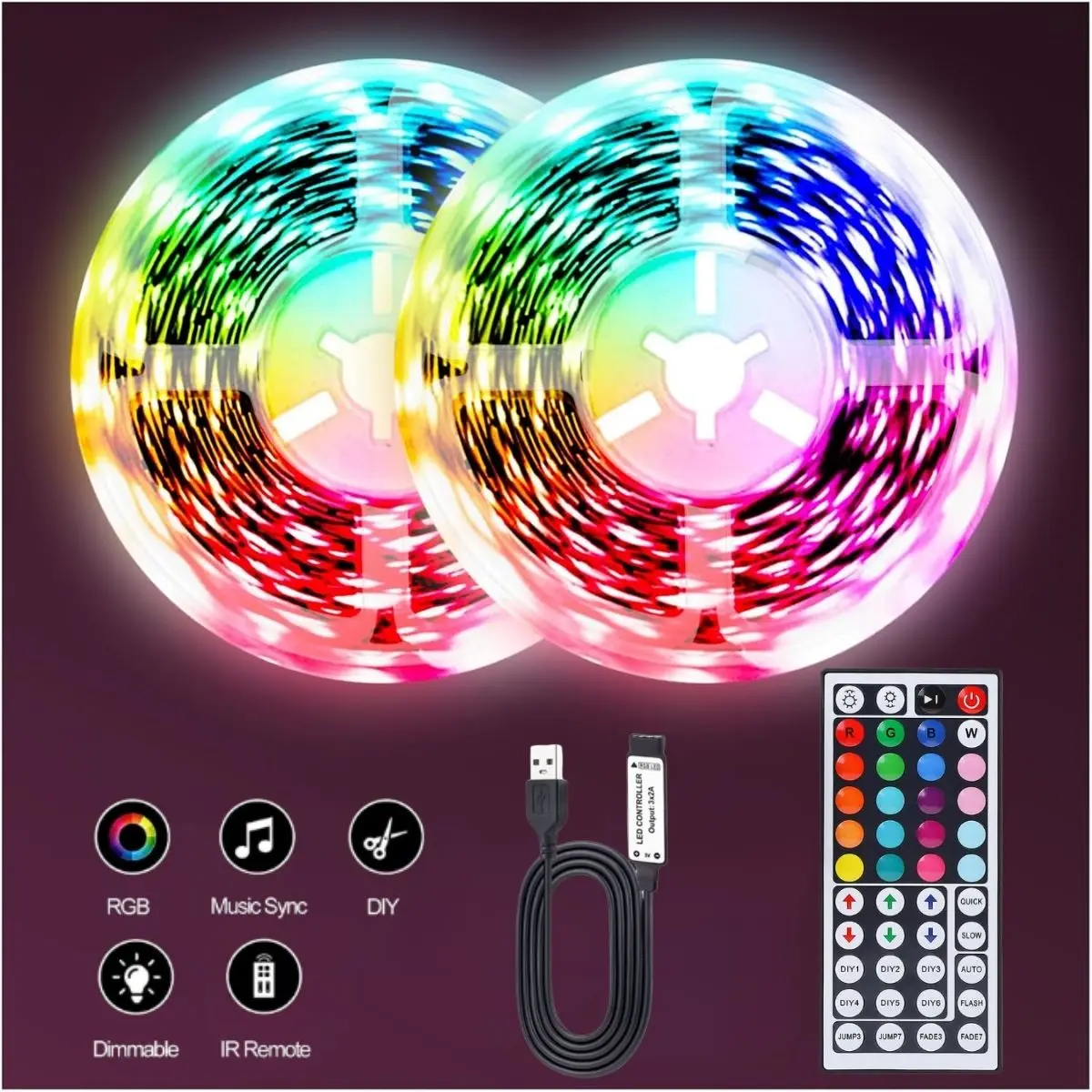 LED light strip, remote control, easy installation, color changing effect, USB power supply, home decoration, bedroom, kitchen,
LED light strip, remote control, easy installation, color changing effect, USB power supply, home decoration, bedroom, kitchen,