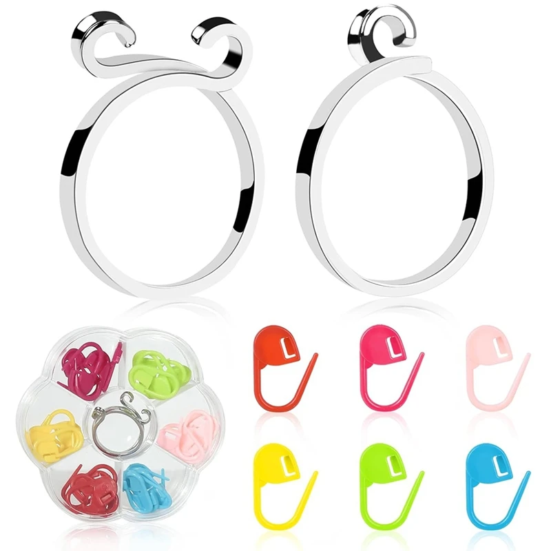 Crochet Ring With 30 Candy-Colored Positioning Buckle, Crochet Rings For Finger For Everyday Crochet Work
Crochet Ring With 30 Candy-Colored Positioning Buckle, Crochet Rings For Finger For Everyday Crochet Work