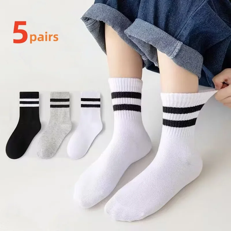 Lawadka 5Pairs/set Boys Girls Socks For Kids White Black Gray Cotton Children's Socks Student Sport Autumn New Sock 2 to 11Years
Lawadka 5Pairs/set Boys Girls Socks For Kids White Black Gray Cotton Children's Socks Student Sport Autumn New Sock 2 to 11Years