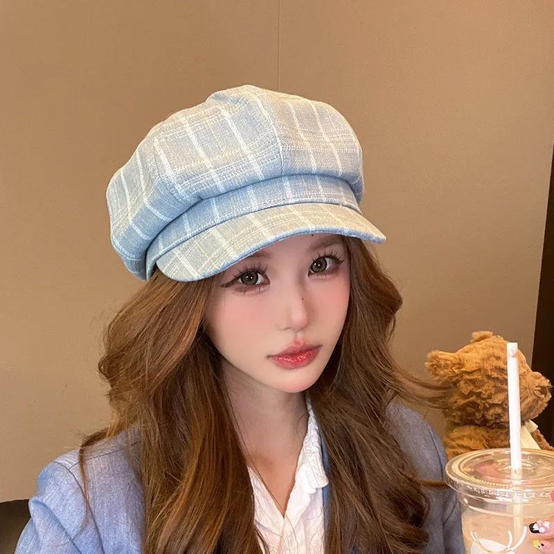 Hat Autumn/Winter Octagon Checkered Retro Face Small Cowboy Newsboy Hat Artsy Student Wearing Beret Girl Cappelli
Hat Autumn/Winter Octagon Checkered Retro Face Small Cowboy Newsboy Hat Artsy Student Wearing Beret Girl Cappelli