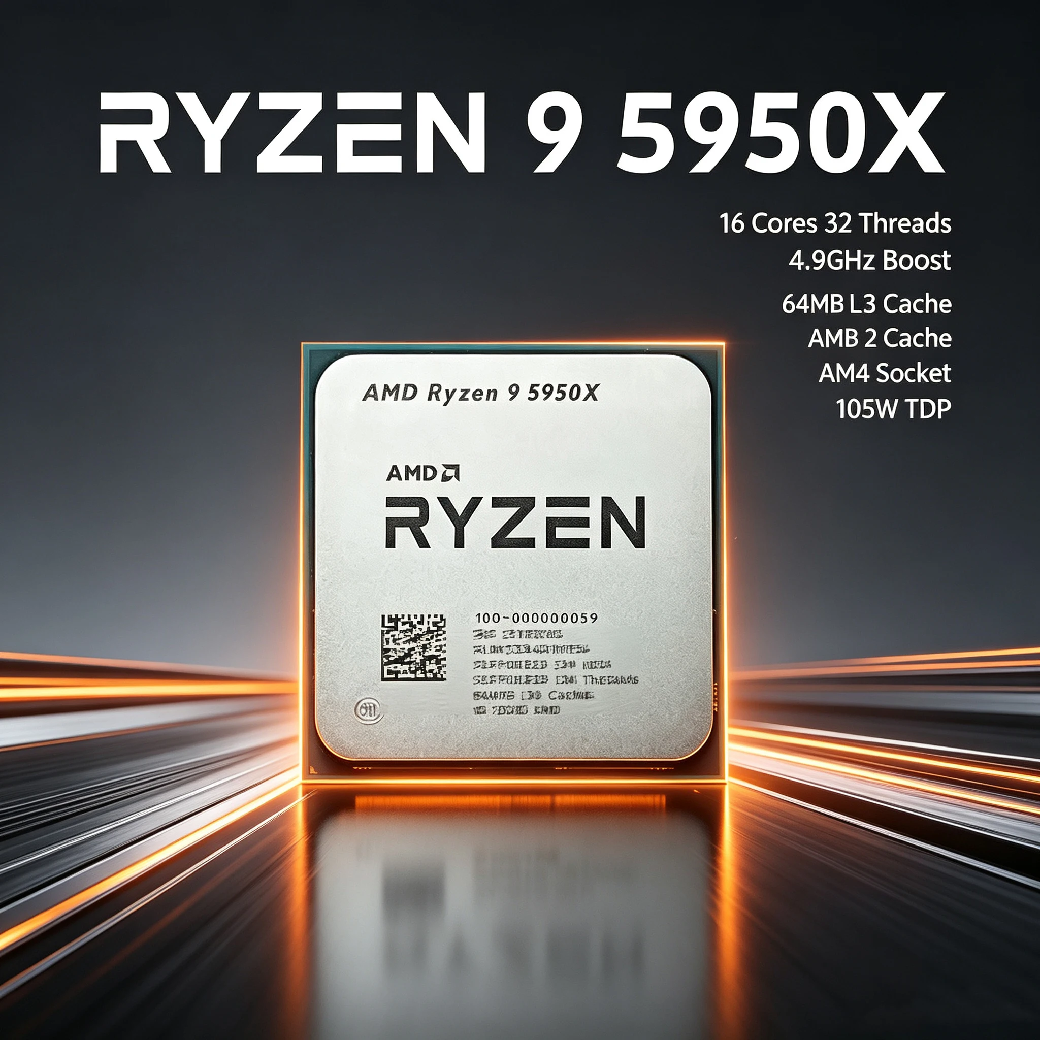 AMD Ryzen 9 5950X 3.4 GHz Ryzen 9 5000 Series Vermeer (Zen 3) New 16-Core Socket AM4 105W Socket AM4 but without cooler
AMD Ryzen 9 5950X 3.4 GHz Ryzen 9 5000 Series Vermeer (Zen 3) New 16-Core Socket AM4 105W Socket AM4 but without cooler