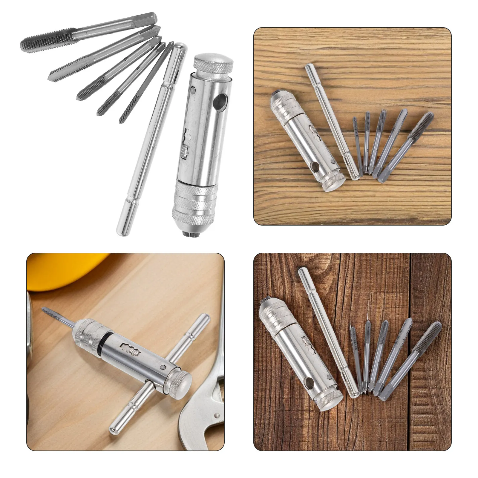 1Set Adjustable T-Handle Ratchet Tap Wrench M3-M8 Threading Reversible Tap Holder Extended Ratcheting Spanner High Torque
1Set Adjustable T-Handle Ratchet Tap Wrench M3-M8 Threading Reversible Tap Holder Extended Ratcheting Spanner High Torque