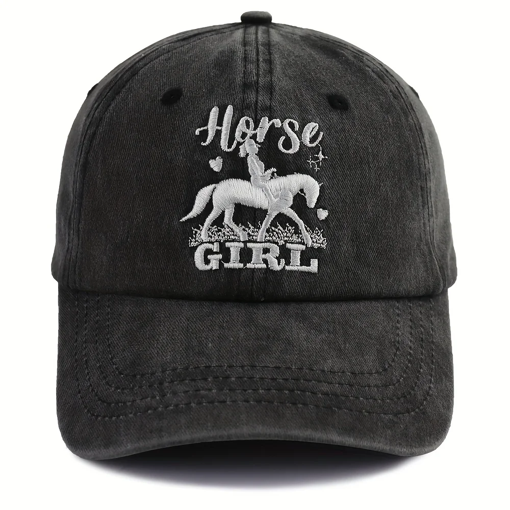 Регулируемая хлопковая бейсболка для девочек с дизайном «Horse Girl», черный стираный вид, идеально подходит для любителей лошадей, дней рождения и эквистера
Регулируемая хлопковая бейсболка для девочек с дизайном «Horse Girl», черный стираный вид, идеально подходит для любителей лошадей, дней рождения и эквистера
