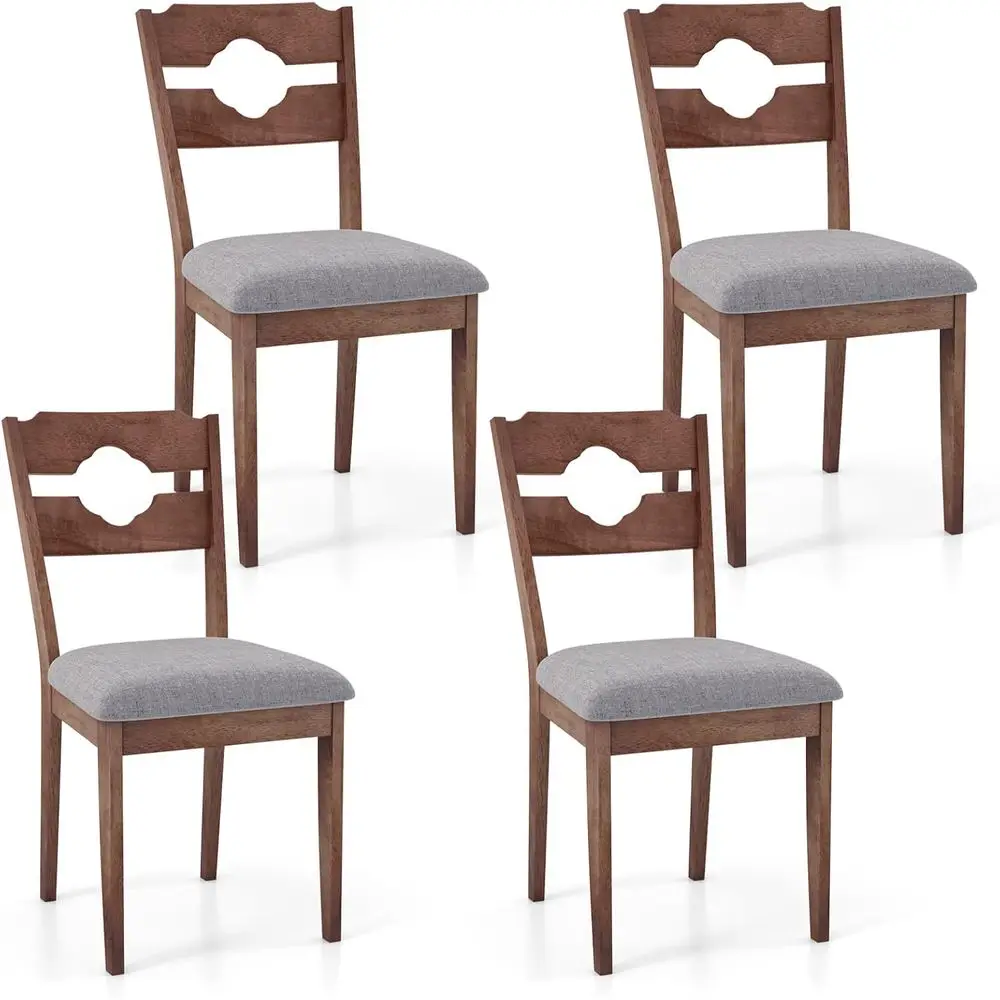 4-Piece Fabric Upholstered Dining Chairs with Padded Seats, High Backs, and Rubberwood Legs - Suitable for Kitchen, Dining Room,
4-Piece Fabric Upholstered Dining Chairs with Padded Seats, High Backs, and Rubberwood Legs - Suitable for Kitchen, Dining Room,