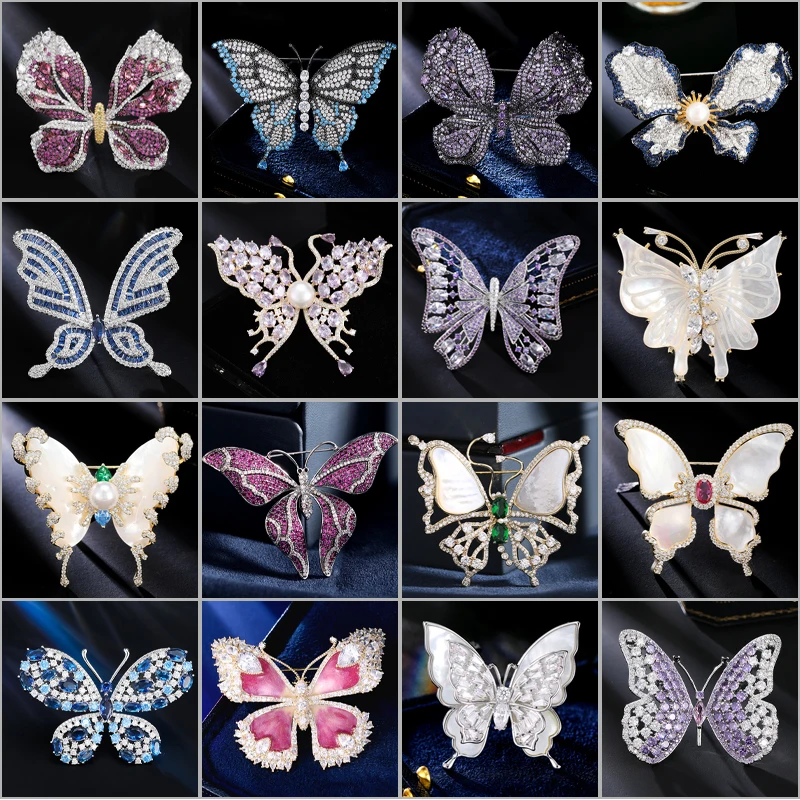 New Sparking Micro Inlaid Zirconium Butterfly Brooches Fashionable Luxurious Design Corsage Women's Suit Coat Accessories Pins
New Sparking Micro Inlaid Zirconium Butterfly Brooches Fashionable Luxurious Design Corsage Women's Suit Coat Accessories Pins