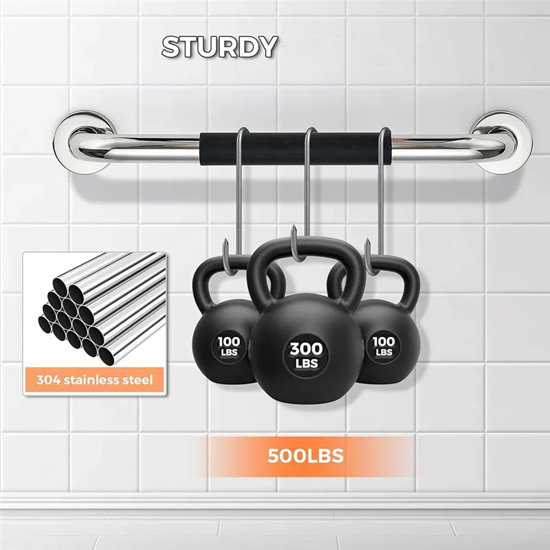 AEE4-Grab Bars для душа, 2 шт., 16-дюймовая противоскользящая ручка для душа с резиновой ручкой, поручни для инвалидов для пожилых людей на стену
AEE4-Grab Bars для душа, 2 шт., 16-дюймовая противоскользящая ручка для душа с резиновой ручкой, поручни для инвалидов для пожилых людей на стену