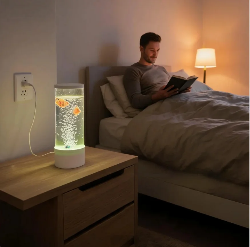 Sensory Bubble Fish Lamp LED Aquarium Night Light Stress Relief Relaxation Lamp USB Plug-in Bedside Light Birthday Gift for Children
Sensory Bubble Fish Lamp LED Aquarium Night Light Stress Relief Relaxation Lamp USB Plug-in Bedside Light Birthday Gift for Children