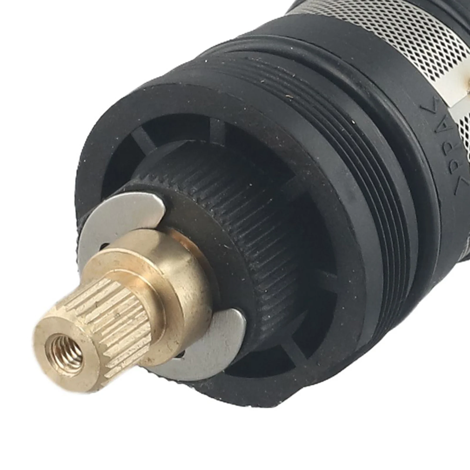 Brass thermostatic spool for regulating hot and cold water mix ratios in wall-mounted and concealed plumbing applications
Brass thermostatic spool for regulating hot and cold water mix ratios in wall-mounted and concealed plumbing applications