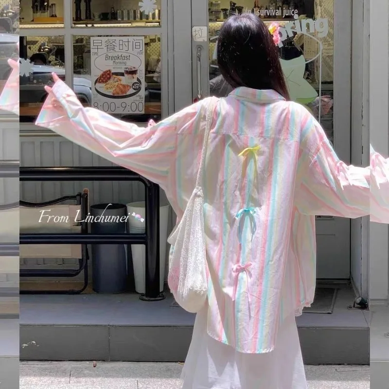 Women's Spring/Summer Tops Coats Shirts Cardigans Sun Protection Stripes Sweet Bow Vintage Loose Casual Design Fashion Versatile
Women's Spring/Summer Tops Coats Shirts Cardigans Sun Protection Stripes Sweet Bow Vintage Loose Casual Design Fashion Versatile