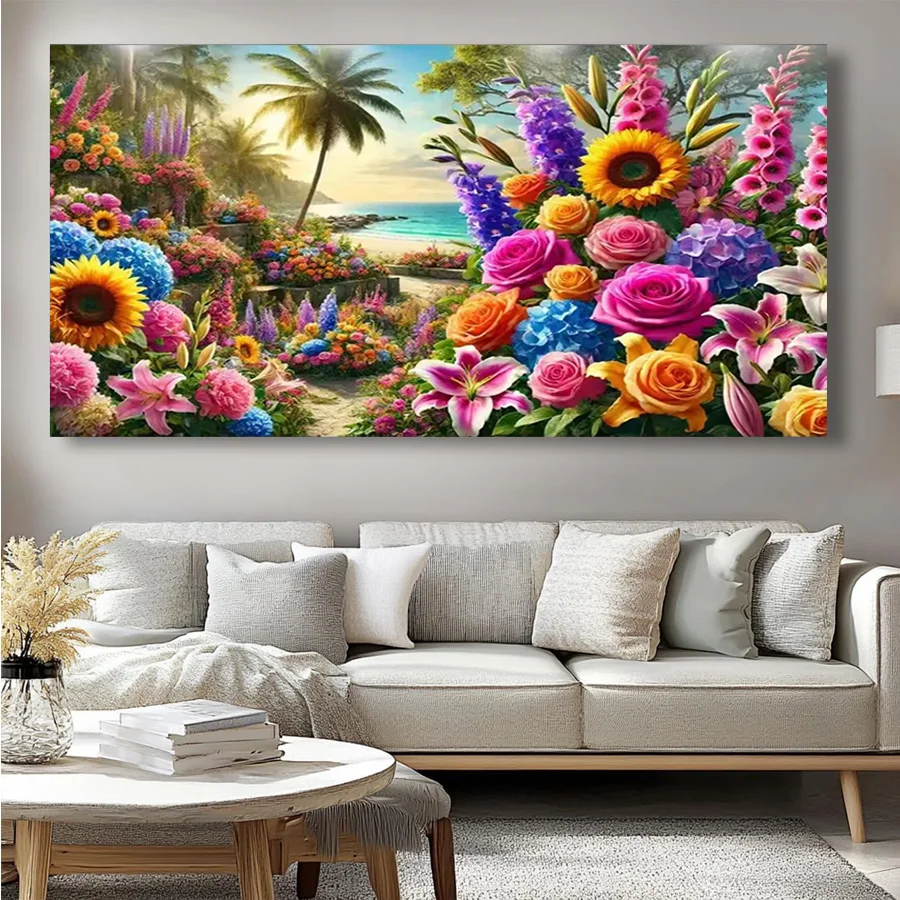 Beautiful flower garden, seaside scenery DIY Sea Beach Colorful Flower Diamond Art Painting Full Diamond Embroidery Mosaic decor
Beautiful flower garden, seaside scenery DIY Sea Beach Colorful Flower Diamond Art Painting Full Diamond Embroidery Mosaic decor