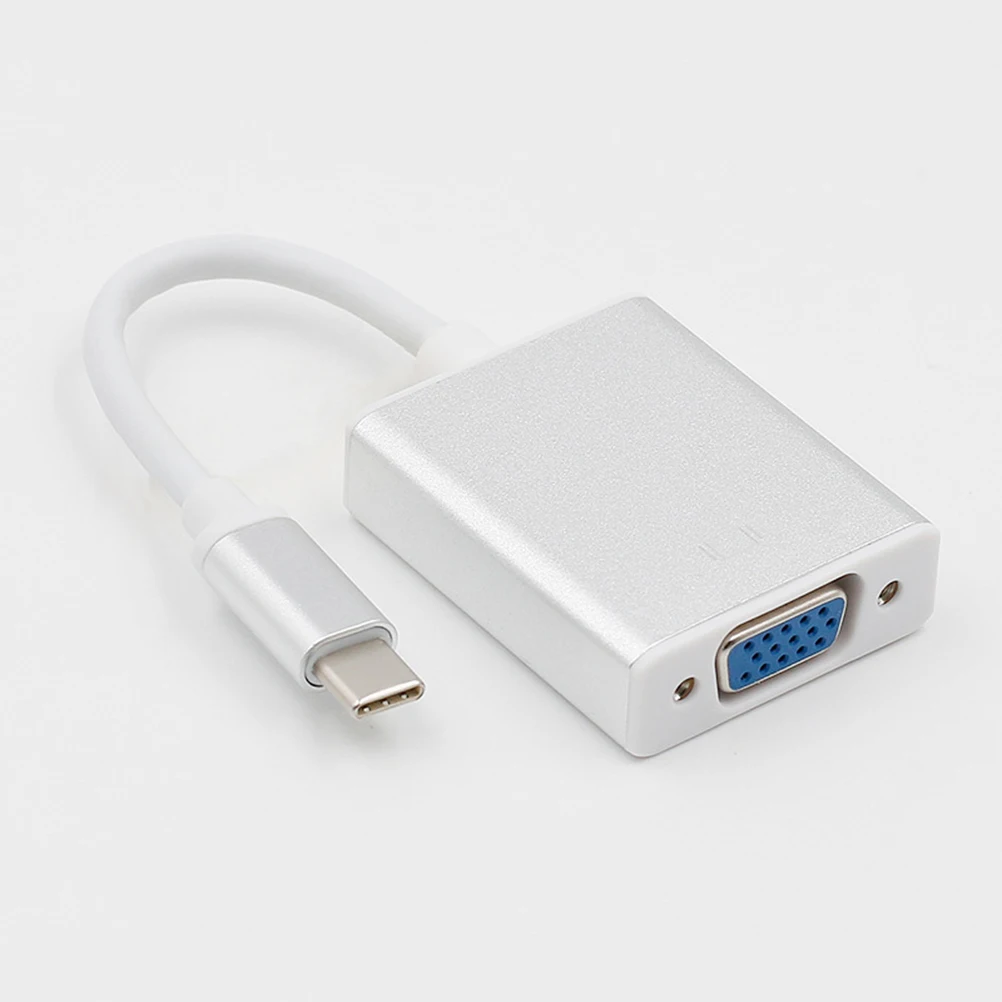 Type-C To Vga Adapter Cable 1080P Usb 3.1 Converter For Projector Monitor Silver Reinforced Connector Plug Play Easy
Type-C To Vga Adapter Cable 1080P Usb 3.1 Converter For Projector Monitor Silver Reinforced Connector Plug Play Easy