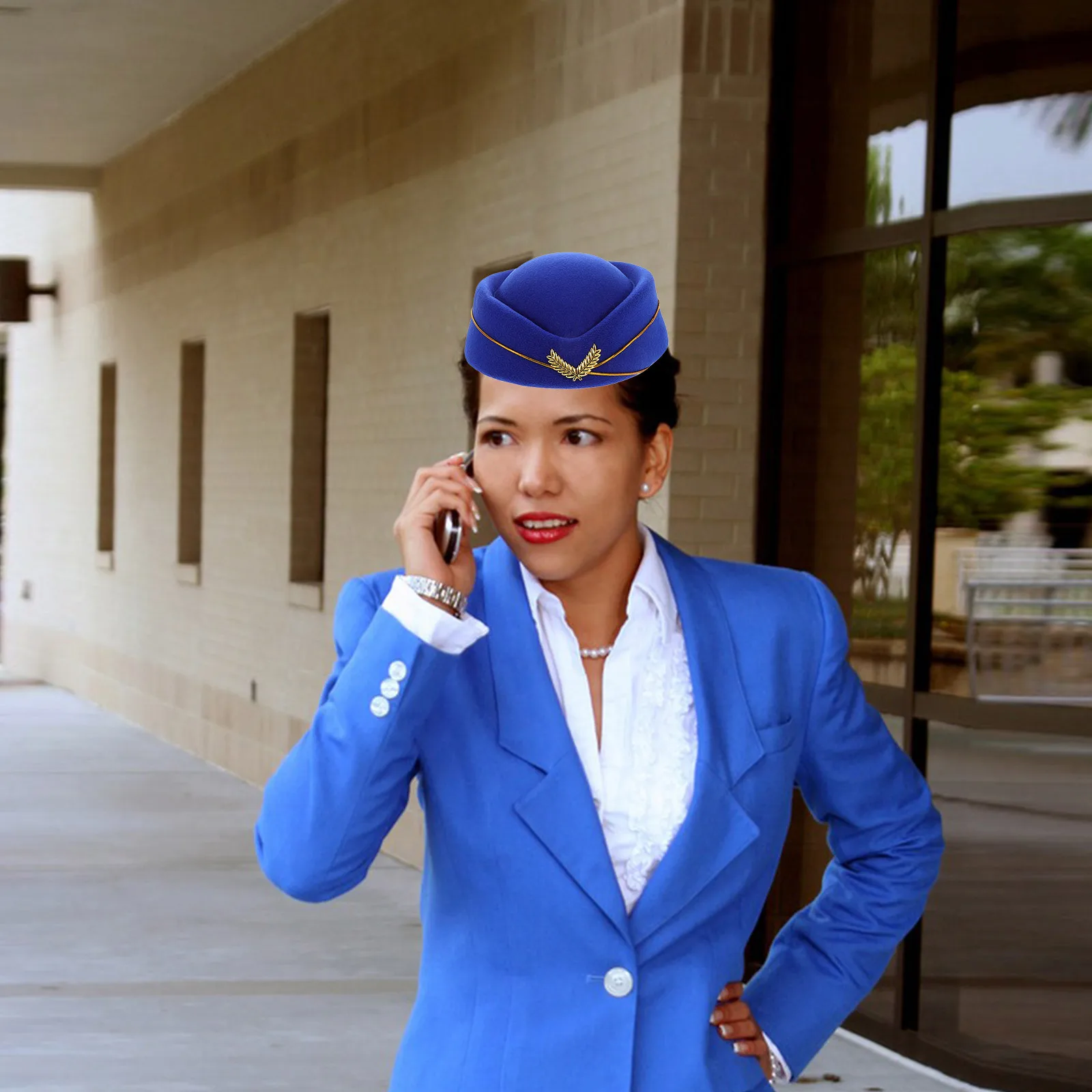 Women Faux Wool Felt Beret Stewardess Hat Airline Cap Flight Attendant Costume Cosplay Uniform Performance Dress Up
Women Faux Wool Felt Beret Stewardess Hat Airline Cap Flight Attendant Costume Cosplay Uniform Performance Dress Up