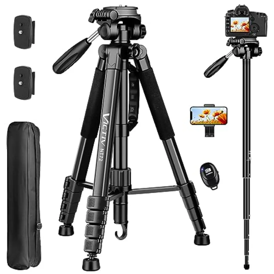 Tripod for Camera 72" Tall Camera Tripod Monopod with Remote Professional Heavy Duty Compact Camera Stand for Phone DSLR Spotti
Tripod for Camera 72" Tall Camera Tripod Monopod with Remote Professional Heavy Duty Compact Camera Stand for Phone DSLR Spotti