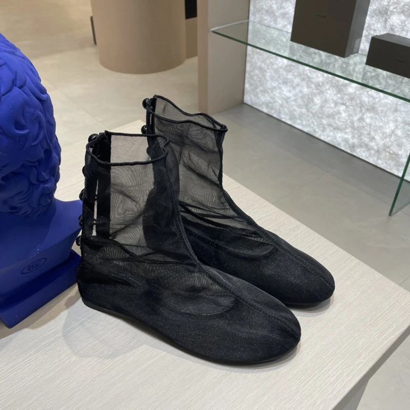 Breathable Mesh Yarn Round Head Flat Shoes Short Tube Ankle Short Boots Cool Boots Casual Women's Shoes
Breathable Mesh Yarn Round Head Flat Shoes Short Tube Ankle Short Boots Cool Boots Casual Women's Shoes