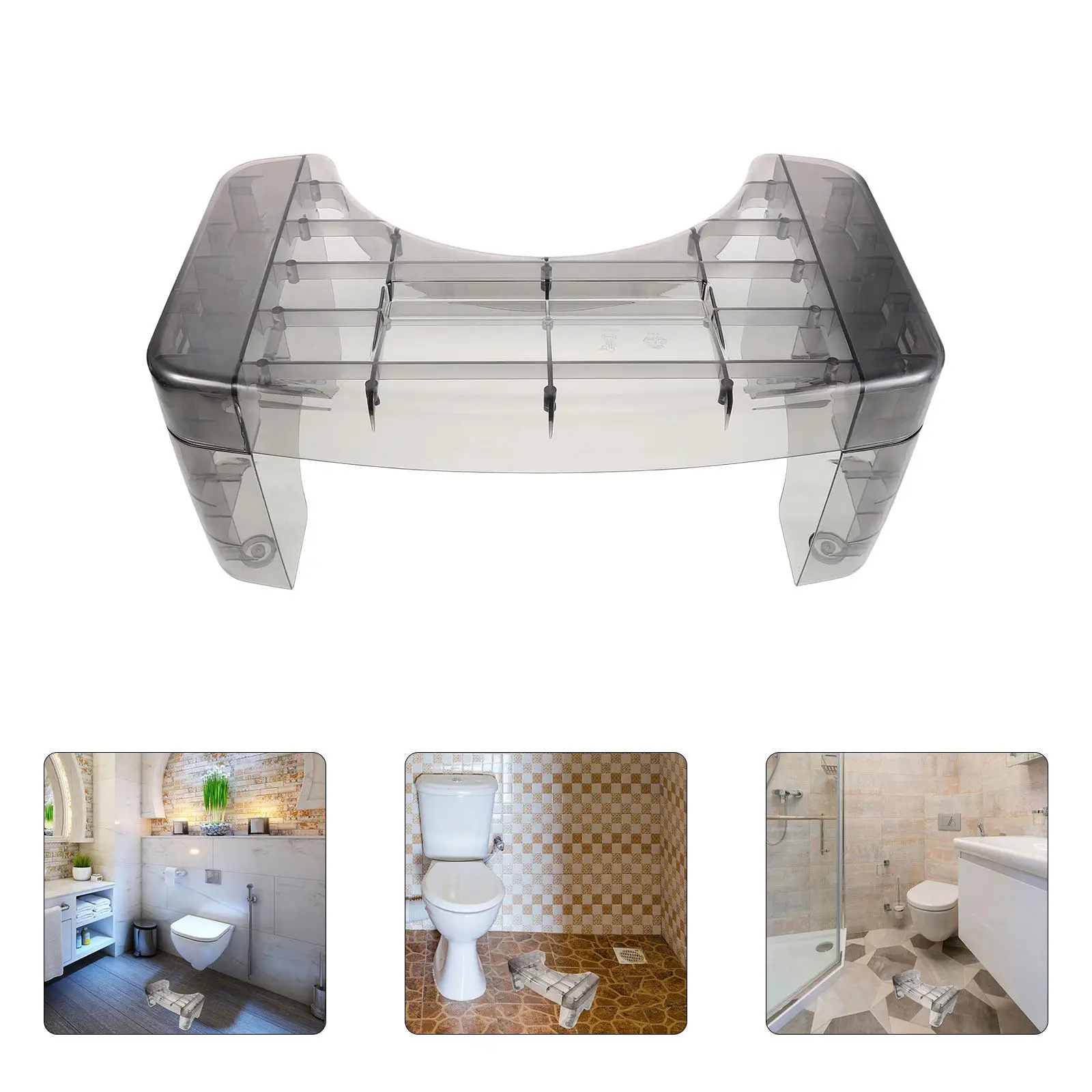 Clear Plastic Toilet Stool for Kids and Adults Squatting Posture Aid Bathroom Poop Step Stool Transparent Ergonomic Design Light
Clear Plastic Toilet Stool for Kids and Adults Squatting Posture Aid Bathroom Poop Step Stool Transparent Ergonomic Design Light
