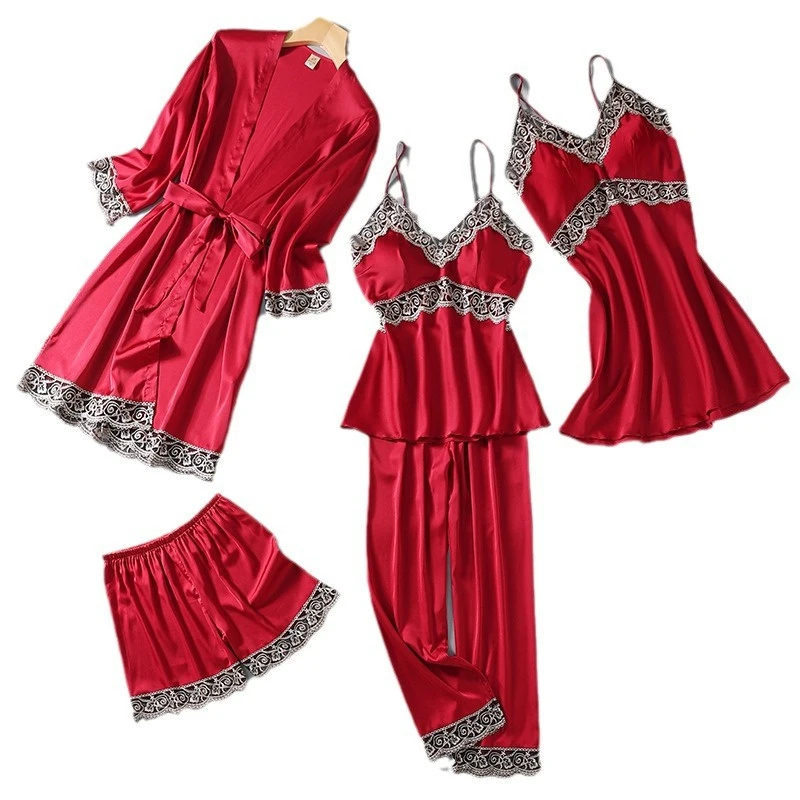 Five-Piece Pajamas Breathable Fabric Comfortable Plus Size Home Clothing Set for Spring Autumn and Winter Soft Material
Five-Piece Pajamas Breathable Fabric Comfortable Plus Size Home Clothing Set for Spring Autumn and Winter Soft Material