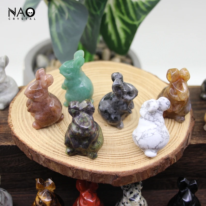 40mm Lovely Rabbit Statue Office Desktop Decor,Carved Gemstone Healing Crystal Quartz Cute Animal Figurine Home Decoration Gifts
40mm Lovely Rabbit Statue Office Desktop Decor,Carved Gemstone Healing Crystal Quartz Cute Animal Figurine Home Decoration Gifts