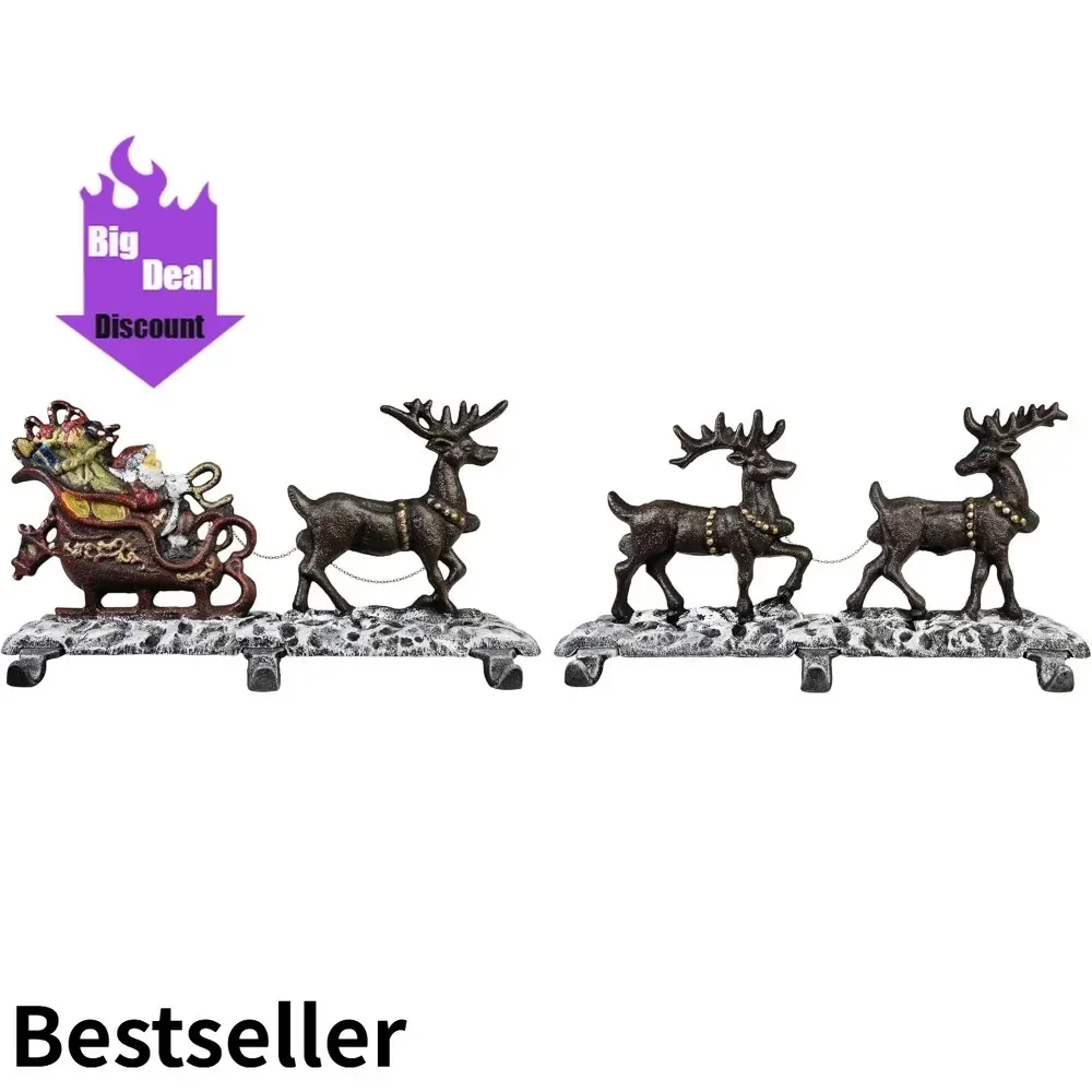 Hot salesLulu Decor's Durable Cast Iron Christmas Stocking Display with Reindeer and Santa Sleigh on Mantel
Hot salesLulu Decor's Durable Cast Iron Christmas Stocking Display with Reindeer and Santa Sleigh on Mantel