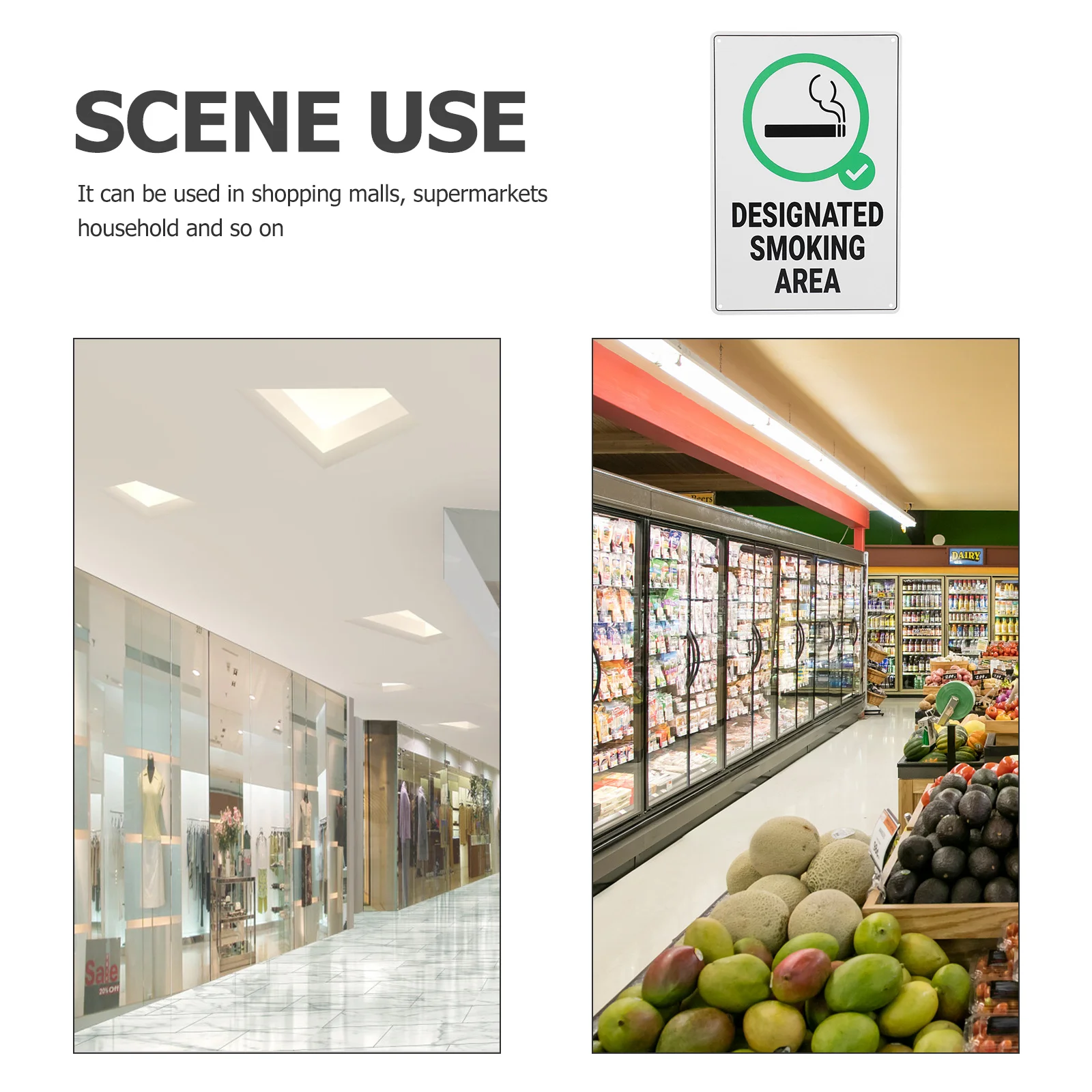 Smoking Area Sign Iron Wall Plate Durable Public Signboard For Indoor Outdoor Use Sturdy Hanging Indicator Traffic Safety 
Smoking Area Sign Iron Wall Plate Durable Public Signboard For Indoor Outdoor Use Sturdy Hanging Indicator Traffic Safety