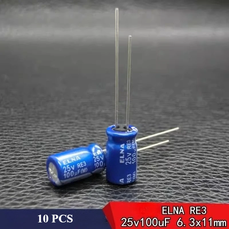 10 шт. ELNA RE3 25v100uF, сквозной монтаж, 6.3*11 мм, алюминиевый электролитический конденсатор 100UF25V
10 шт. ELNA RE3 25v100uF, сквозной монтаж, 6.3*11 мм, алюминиевый электролитический конденсатор 100UF25V