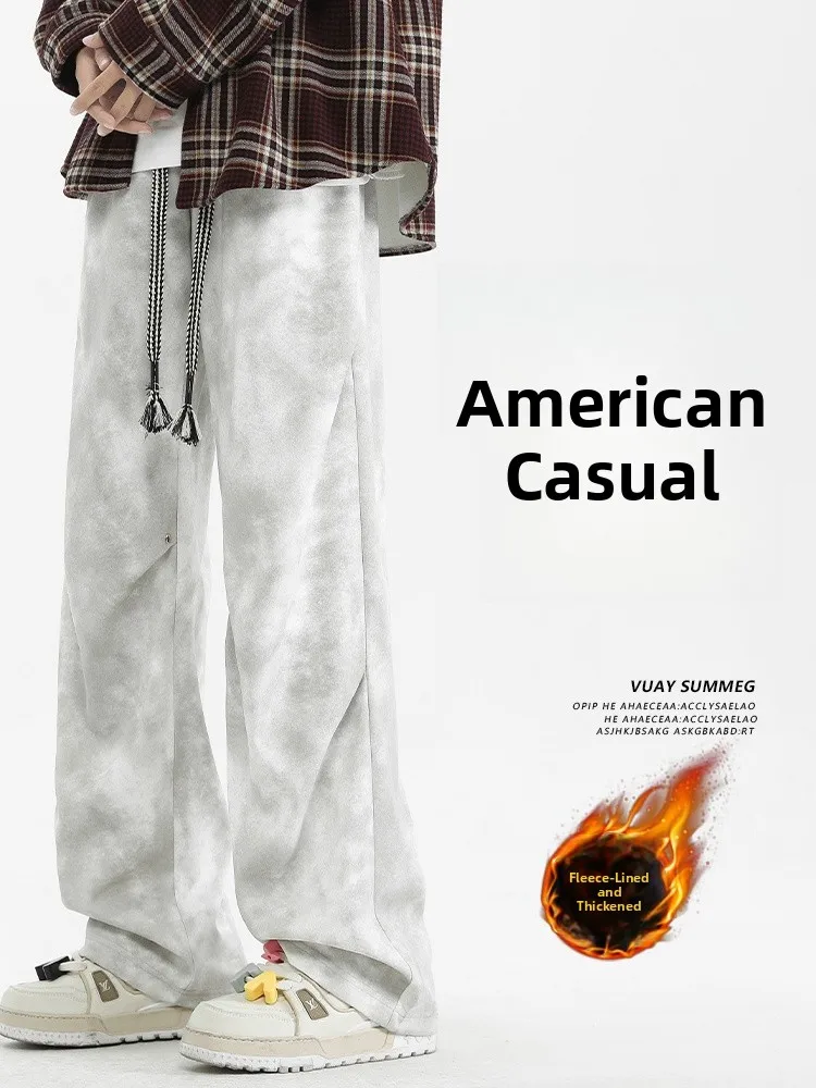Мужские утепленные широкие брюки на флисе, свободные прямые длинные термоштаны, весна 2026, американский модный бренд
Мужские утепленные широкие брюки на флисе, свободные прямые длинные термоштаны, весна 2026, американский модный бренд
