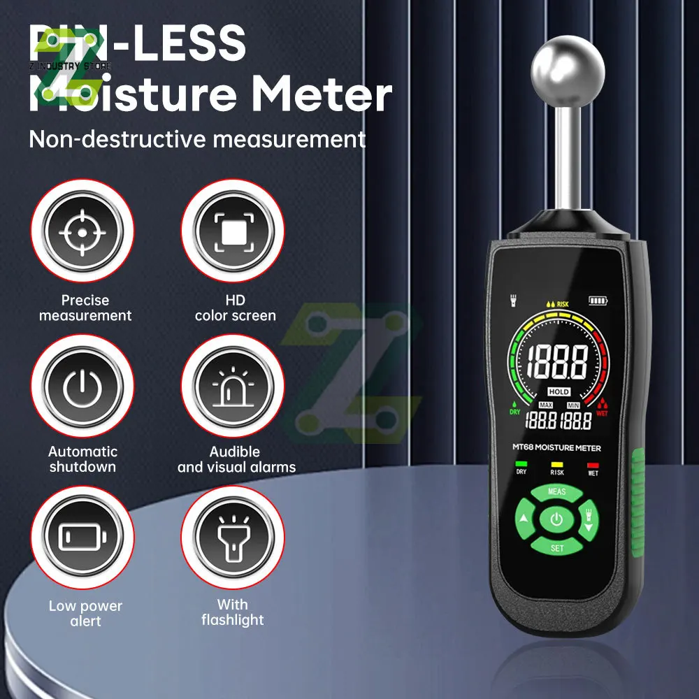 Non-contact Moisture Meter Wood Moisture Content Tester Wall Leaky Detector Digital Screen Humidity Tester Alarm With Buzzer
Non-contact Moisture Meter Wood Moisture Content Tester Wall Leaky Detector Digital Screen Humidity Tester Alarm With Buzzer